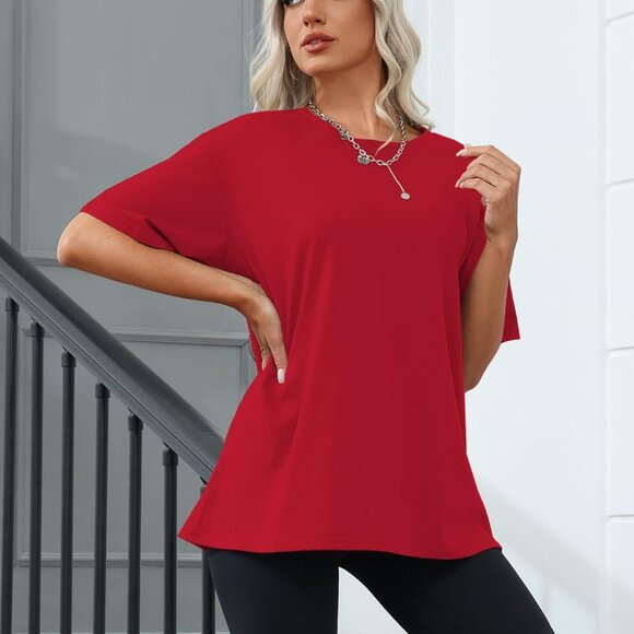 Womens Oversized Tshirts Short Sleeve Loose Fit XXL‎ - Picture 2 of 6